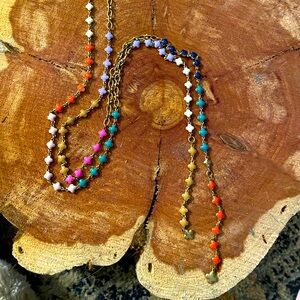 Colorful lariat necklace